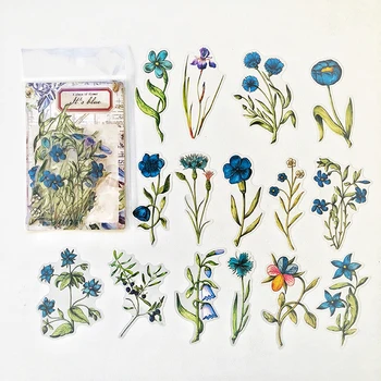40 db Kristály Tinta Nagy Méretű Növények, Virágok Vízálló Dekorációs Matrica