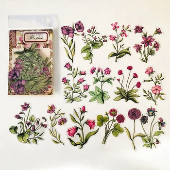 40 db Kristály Tinta Nagy Méretű Növények, Virágok Vízálló Dekorációs Matrica 2