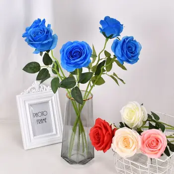 50cm Egyetlen Mesterséges Rose Selyem Virág, Valentin-Napi Ajándék, Esküvő-Home Hotel Asztal Dekoráció Hamis Virág Rózsa Csokor Olcsó 2