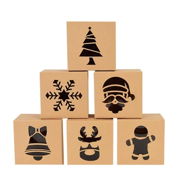 5db 10cm Tiszta Karácsonyi Ajándék Doboz Gyerekeknek Vendég Neewa Év Navidad Jelen Candy Csomag Karton Dobozok a Hópehely Fa 1