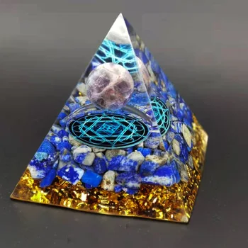 6cm Orgon Piramis Ametiszt Egy Gyógyító Kristály Energia Generátor Kiegyensúlyozó Orgon Piramis EMF Védelmi Eszköz MeditationYoga 2