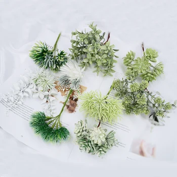6db Mesterséges Növények Otthoni Esküvői Dekoráció Esküvői Kellékek Clearance Hamis Floristics Diy Kézzel készített Karácsonyi Koszorú
