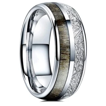 8 mm-es Divat, Férfi Gyűrűk Egyszerű Eljegyzés Esküvői Zenekar Klasszikus Férfi Ékszerek Évfordulóján Ajándék Tartozékok