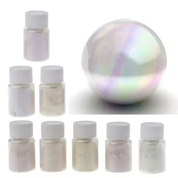 8 Szín Color Shift Gyöngyház Pigment Aurora Gyanta Pigment Mica Polarizált Gyémánt Gyöngyház Pigment Kit Ékszer Készítés Eszköz