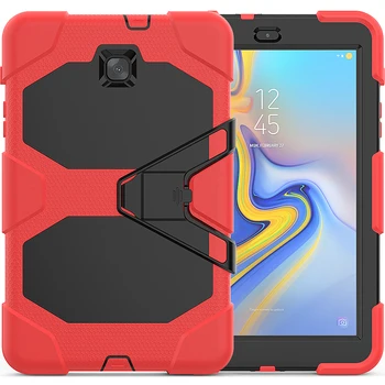 A baba Biztonságos Ütésálló Tablet tok Samsung Galaxy Tab EGY 8.0 2018 SM-T387 T387 Páncél, nagy teherbírású Szilícium védőburkolat