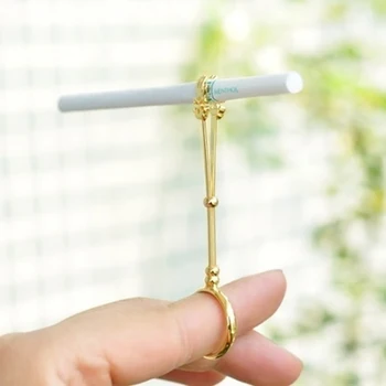 A Dohányzás Ujj Gyűrű Vintage Fém Cigaretta Kéz Birtokosa A Nők A Férfiak Slim Cigaretta Ujját Klip Dohányzás Kiegészítők Ajándék Szett 1