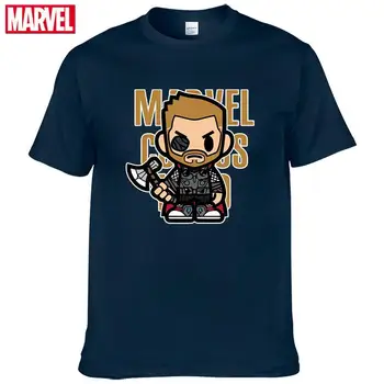 A Marvel A Bosszúállók Thor póló, Kényelmes, jól Szellőző, 100% pamut Divat ruhák tizenéves Nyári Felsők férfi póló #143 1