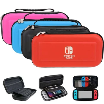 a NintendoSwitch Hordozható Kézi Tároló Táska EVA PU bőrtok Tasak Fedezi Védő a Nintendo kapcsoló OLED Tartozékok
