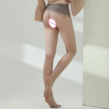 A nők Simán Mágia Magas Derék vész nyoma Harisnya átlátszó Vékony 3D Ultravékony Zökkenőmentes Nyitott Y Harisnya, Áttetsző Medias 2