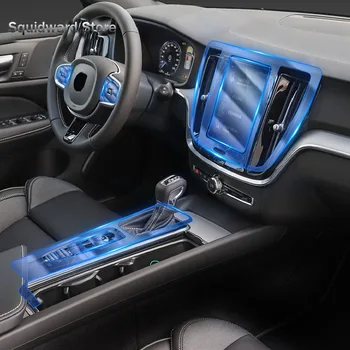 A Volvo XC60 2018-2021 Autó Belső középkonzol Átlátszó TPU Védőfólia Anti-karcolás Javítás film Tartozékok Refit 1