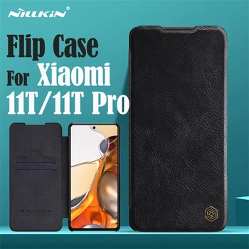 A Xiaomi 11T / 11T Pro Flip tok Nillkin Csin Bőr Flip Cover Kártya Zsebében Tárca Könyv Esetben A Xiaomi Mi 11T Pro Telefon Táskák