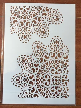 A4 29 * 21 cm v. virág DIY Stencil Falon Festmény Scrapbook Színezés Dombornyomás Album Dekoratív Papír Kártya Sablon 2