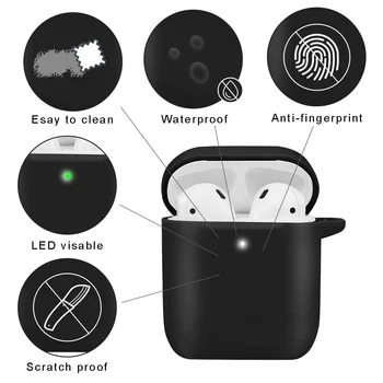 AirPods Esetekben az Apple Airpods 1. /2. Generációs Puha Szilikon Vezeték nélküli Bluetooth-Fülhallgató Borító Fehér Kép, Minta Sorozat 2