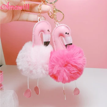 Amawill Mini, Rózsaszín Flamingó Kulcstartó Medál Valentin Napi Ajándék Nőknek, Lányoknak, Táskák, Kiegészítők, Esküvői Dekoráció Szülinapi 7D 1