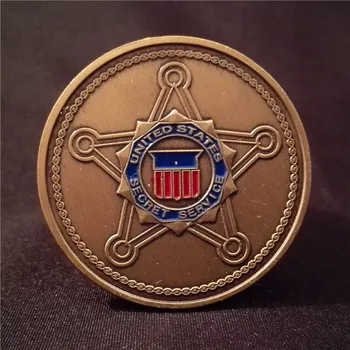 Amerikai titkosszolgálat Emlékérme Saint Michael Védőszentje, a rendvédelmi Bronz Bevonatú Kihívás Érme 1