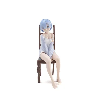Anime Rem Re:Élet egy más világ, nulla Ver a Székben Ülő testtartás Figura 17cm dekoráció PVC Modell Játékok, Ajándékok 2