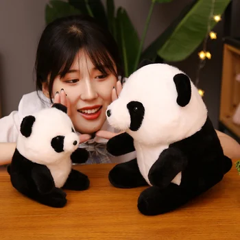 Aranyos Plüss Élethű Panda Stuffered Babák Mini Panda Babák Aranyos Puha Ajándékok Babáknak Valók Fiúk Lányok Karácsonyi Ajándékok 1