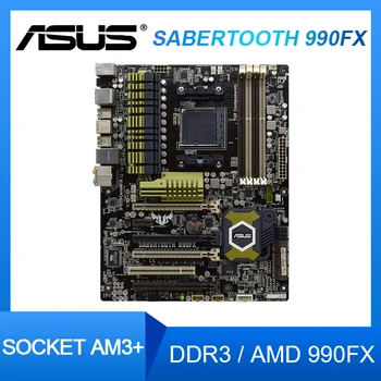 ASUS SABERTOOTH 990FX Alaplap, Socket AM3+, DDR3 32GB Az Athlon IIX2 255 cpu USB3.0 PCI-E 2.0 AMD 990FX ATX Placa-mama 1