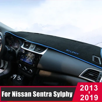 Autó Műszerfal Borító Szőnyeg Nissan Sentra Sylphy B17 2013-2016 2017 2018 2019 Auto Dash Matrac csúszásmentes Nap Árnyékban Pad Szőnyegek 1