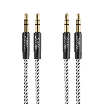 Aux Hosszabbító kábel Kábel férfi Férfi Kiegészítő Audio Sztereó Kábel Kompatibilis Autó,ipod, iphone & Több B&Fehér