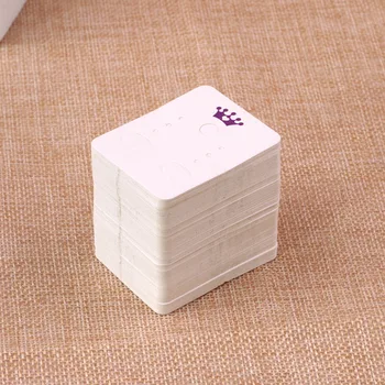 Az Egyetlen Egyedi Fülbevaló Kijelző Kártyák 200pcs/sok Fehér a Nyomtatás Korona Papír Ékszerek Dispaly Kategória/Kártyák Kínából Design