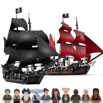 Black Pearl Hajó Kalózok, Hajók Karib-Modell Építőkövei Fiúk A Születésnapi Ajándékokat, Gyerek Játékok 1