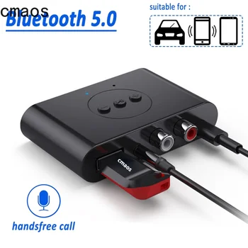 Bluetooth 5.0 Audio Receiver U Lemez RCA, 3,5 mm-es 3.5 Jack AUX Sztereó Zene Vezeték nélküli Adapter a Mic Autóskészlet Hangszóró, Erősítő