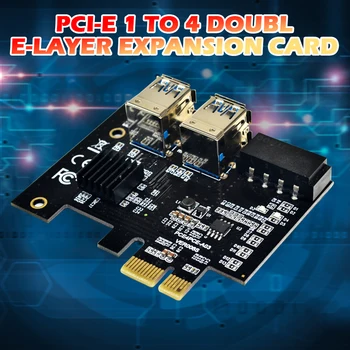 BTC Bányász PCIe Kelő Kártya PCI-E 1x, hogy 16x 1 4 USB 3.0 Szorzó Molex 4-Pin 4-Port USB3.0 Vezérlő PCIE Express 2