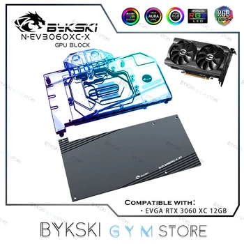 Bykski EVGA RTX 3060 GPU Víz Blokk EVGA RTX 3060 XC 12 GB Grafikus Kártya /a hátfali Cooler Hűtő 12V/5V N-EV3060XC-X