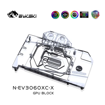 Bykski EVGA RTX 3060 GPU Víz Blokk EVGA RTX 3060 XC 12 GB Grafikus Kártya /a hátfali Cooler Hűtő 12V/5V N-EV3060XC-X 2