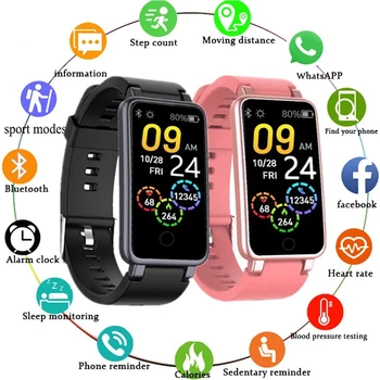 C2 Plusz Intelligens Karóra Vízálló Smartwatch Férfiak, Nők, Sport, Fitness Nyomkövető Okos Karkötő A Xiaomi IOS Android Intelligens Karóra Új 1