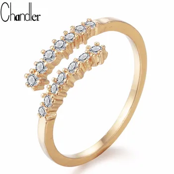 Chandler 1db Hot Réz Gyűrű Kristály Gyűrű A Nők Kis Ujj, Lábujj Gyűrű Nyitó Esküvői Zenekar inel pentru femei Bague Judit