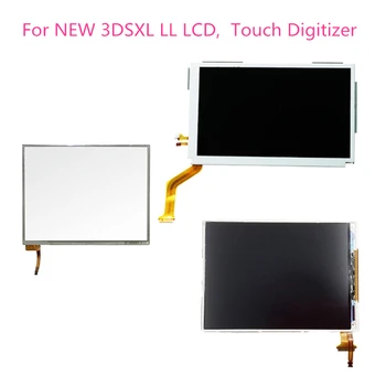 Csere LCD A Nintendo Új 3DS XL LL Felső Alsó Felső Alsó LCD Képernyő Eredeti N3DSXL Konzol Panel Touch Digitalizáló 1