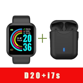 D20 Y68 Intelligens Karóra Női Férfi Smartwatch, Bluetooth Fülhallgató FitnessTracker Szív Monitor Okos Karkötő Reloj Inteligente 1