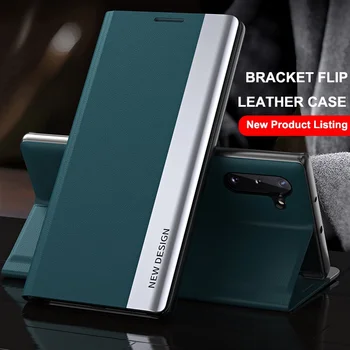 Dropshipping Samsung Galaxy Note 8 9 10 20 S21 FE Pro Plus Ultra Fedezze Luxus Bőr Mágneses Flip Állni Telefon Esetében 1
