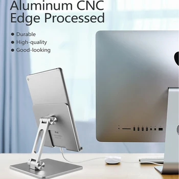 EAOR Asztali Tablet Állvány Alumínium Állvány Összecsukható Jogosultja csúszásmentes Konzol iPad Samsung Xiaomi Huawei Okostelefon Állvány 2