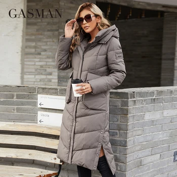 GASMAN 2022 Női téli kabát divat a hosszú Nagy zseb Kabát női márka magas minőségű parka szélálló meleg kabátok 21362 1