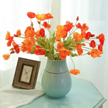 Gyönyörű Mesterséges Selyem Poppy Virág Dekoráció Otthon Esküvői Mák 1db dropshipping