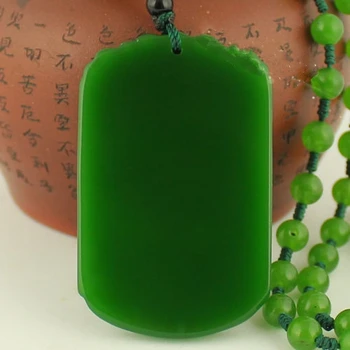 Gyűjtemény Kínai Divat Természetes Zöld Jade Állat Sárkány Charm Medál Nyaklánc Ékszer Szerencse Amulett Ajándék 2