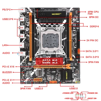 GÉPÉSZ X79 Alaplap Szett Xeon E5 2640 kódszámú PROCESSZOR LGA 2011 Kit DDR3 8GB(2*4GB)ECC RAM Memória M. 2 NVME M-ATX SATA X79 Z9-D7 2