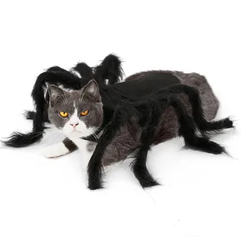 Halloween Farsang Szimuláció Plüss Pók, Pók Jelmez Ruha Fesztivál, Dekoráció Kutyák, Macskák Fekete Party Ruha 1