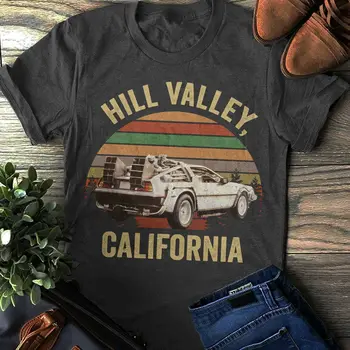 Hill Valley-T-shirt, Vissza A Jövőbe Ing, Marty Mcfly, Hegy-völgy, Classic Férfi Pamut Pólók Felsők Harajuku Streetwear