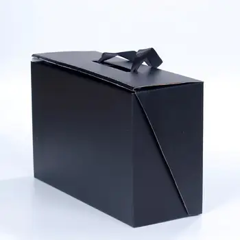 Hordozható Fekete Cipős Dobozt Egyedi Logó, Csomagolás Esetben Univerzális Ruházat Haj Paróka Kozmetikai Csomagolás Ajándék Doboz 2