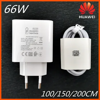 Huawei P30 Túltöltés 66W EU Fal Gyors Töltő 1/1.5/2M, 6A C Típusú Kábel hálózati Adapter A Huawei Mate 30 Pro 40 40 Pro P20 1