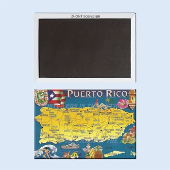 Hűtőmágnesek Puerto Rico Térkép ajándék az Áruház 22194 Vintage Kép 1