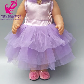 Illik 43 cm baba dollslace ruha 18 cm-es babák 3 réteg, party ruha, baba-ajándék, baba ruhák 1