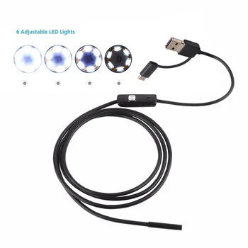 Ipari Endoszkóp Füles Kamera Beépített 6 Led-ek IP67 Vízálló USB-C-Típusú Endoszkóp Android Okostelefonok/DB 3 az 1-ben 2