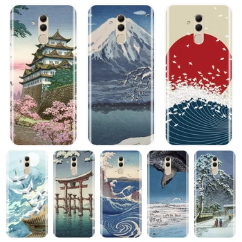 Japán Művészet Japán Hullám-Hegy Telefon Esetében A Huawei Mate 20 10 9 Pro Szilikon Hátlap Huawei Mate 7 8 9 10 20 Lite