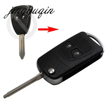 jingyuqin Módosított Flip Összecsukható Kulcs Shell Chrysler Jeep Compass Wrangler Hazafi Távoli Kulcs Esetben Fob 2 Gomb