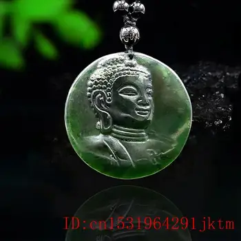 Jáde Buddha Medál Nyaklánc Faragott Varázsa Ajándékokat Természetes Fekete Zöld Kínai Amulett Divat Ékszer 1